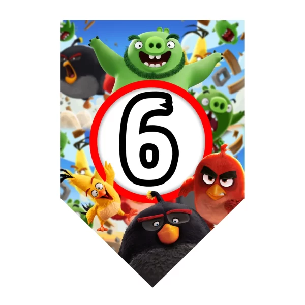 Banderín de Angry Birds - Archivo digital - Descarga Inmediata - Imagen 2