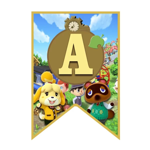 Banderin de Animal Crossing - Archivo digital - Descarga Inmediata - Imagen 4