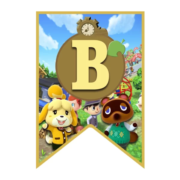 Banderín de Animal Crossing - archivo digital - descarga inmediata.