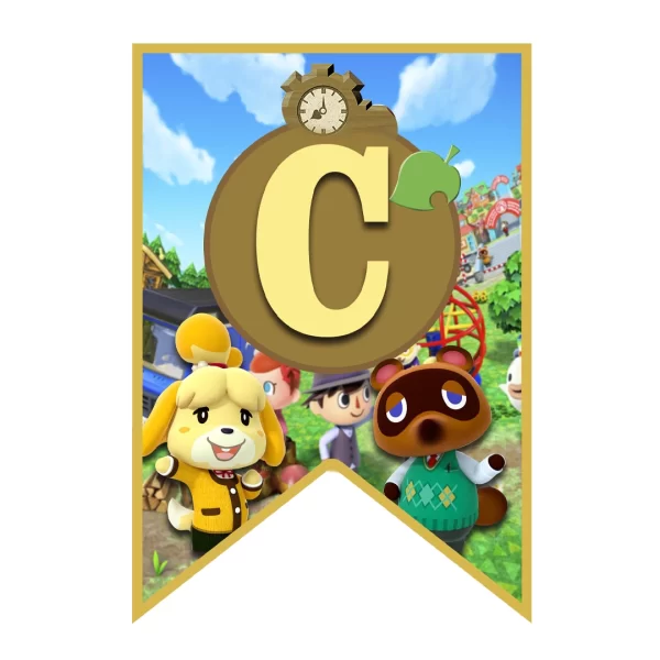 Banderin de Animal Crossing - Archivo digital - Descarga Inmediata - Imagen 2