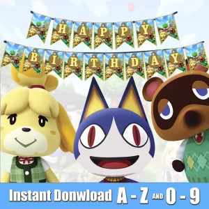 Banderín de Animal Crossing - archivo digital - descarga inmediata.