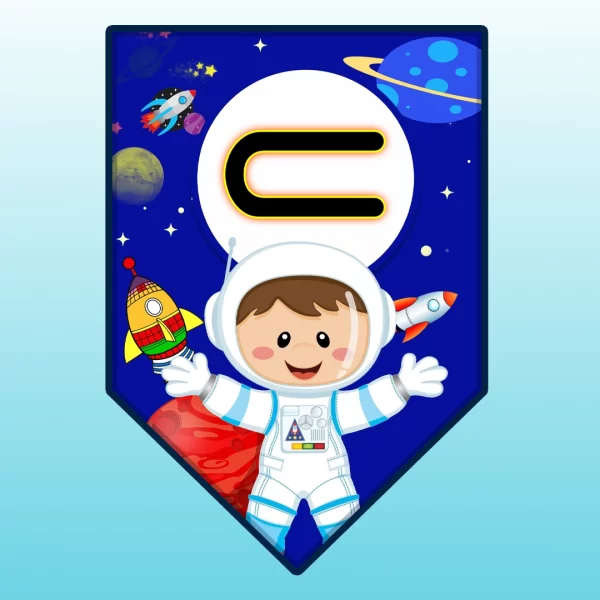 Banderín de Astronauta - Archivo digital - Descarga Inmediata - Imagen 4