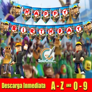Banderín de Roblox para imprimir