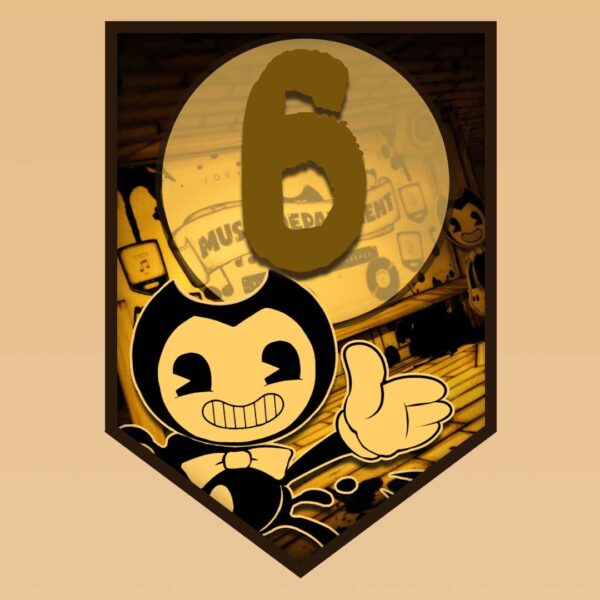 Banderín de Bendy and the Ink Machine archivo digital - descarga inmediata.