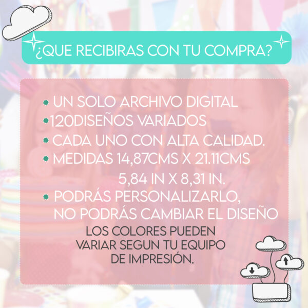 Pack de 120 Diseños Digitales para Bolsas Dulceras - ¡Kits Imprimibles! - Imagen 2