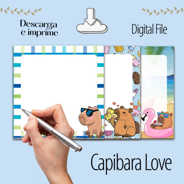 6 Diseños Exclusivos Tacos de Notas Capibara