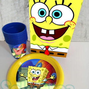 Kit de Fiesta Bob Esponja Descarga Instantánea (Bolsa, Stickers)