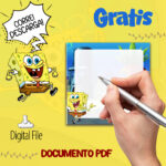 Taco de Notas Bob Esponja Plantilla Gratis para Imprimir